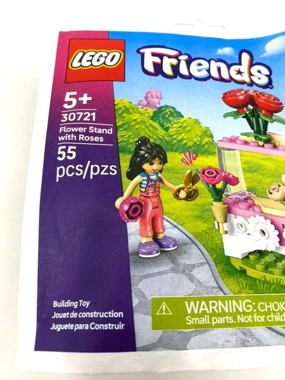 LEGO 30721 Friends Flower Stand Roses Liann Minifigure 55 Pieces Ages 5+